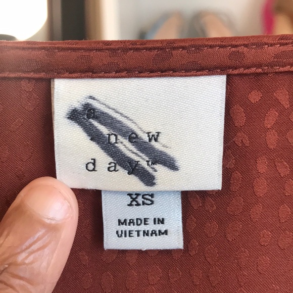 A New Day puff shoulder dress size xs - Picture 2 of 6